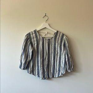 Nico Nico Striped 3/4 Sleeve Blouse